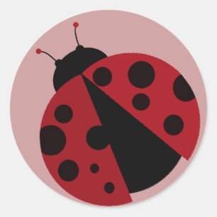 Adesivo Redondo Cute Ladybug