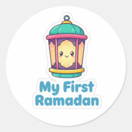 Adesivo Redondo Cute Lantern My First Ramadan Kids Sticker