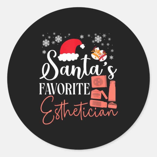 Adesivo Redondo Cute Licensed Esthetician Skincare Beautician Chri (Frente)