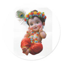 Cute Little Krishna Cartaz de Arte Tradicional Ind
