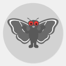 Adesivo Redondo Cute Mothman