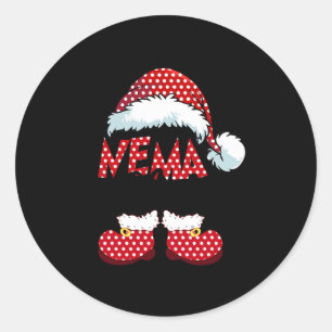 Adesivo Redondo Cute Nema Claus Novo Natal Papai Noel