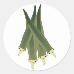 Adesivo Redondo Cute Okra