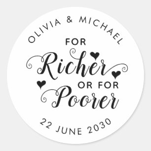 Adesivo Redondo Cute Para Mais Rico Ou Para Favor De Casamento De