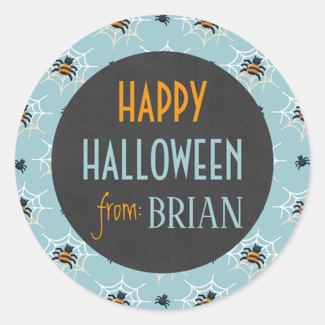 Adesivo Redondo Cute Personalized Sticker for Halloween (Frente)