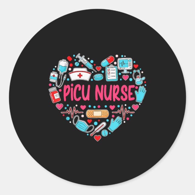 Adesivo Redondo Cute Proud Cu Nurse Week Gift Cu Nurse Appreciatio (Frente)