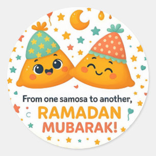 Adesivo Redondo Cute Ramadan Mubarak