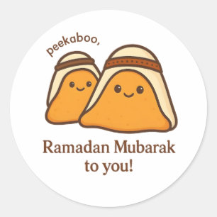 Adesivo Redondo Cute Ramadan Mubarak Para Você