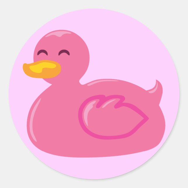 Adesivo Redondo Cute Rubberducky (Frente)