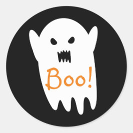Adesivo Redondo Cute Spooky Ghost Say Boo