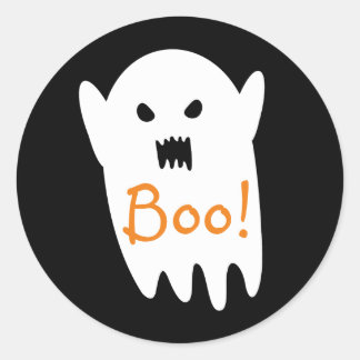 Adesivo Redondo Cute Spooky Ghost Say Boo