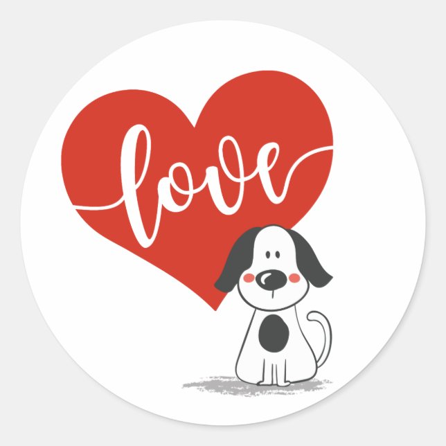 Adesivo Redondo Cute Valentine (Frente)