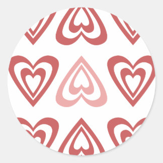 Adesivo Redondo Cute Valentine Hearts – Love & Romance Design