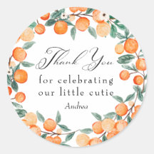 Cutie | Chá de fraldas Laranja Obrigado