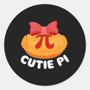Adesivo Redondo Cutie Pi - Símbolo Pi Day Math Lover Science Pi