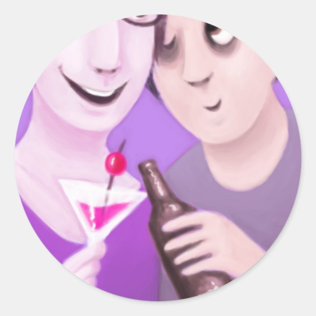 Adesivo Redondo Cuties In Love: Glacé (círculo) (Frente)