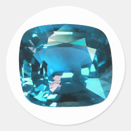 Adesivo Redondo Cyan Sky Blue