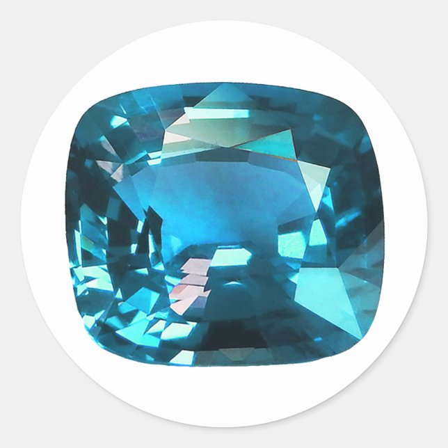 Adesivo Redondo Cyan Sky Blue (Frente)