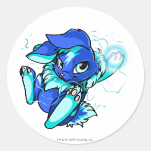 Adesivo Redondo Cybunny Amarelo com Estrelas