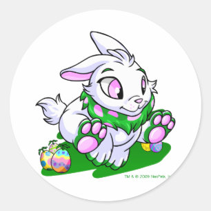 Adesivo Redondo Cybunny verde que compete através dos neggs