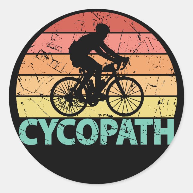 Adesivo Redondo Cycopath Funny Cycling (Frente)