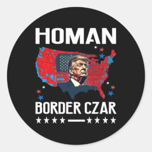 Adesivo Redondo Czara da Fronteira Tom Homan Trump Presidente Elei