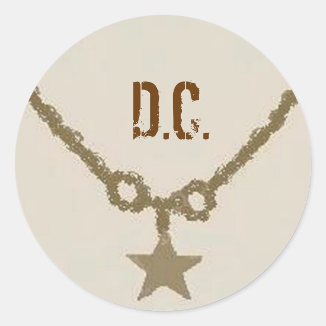 ADESIVO REDONDO D.C. STICKER (Frente)