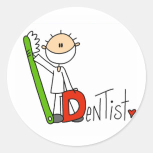 Adesivo Redondo D é de Dentista