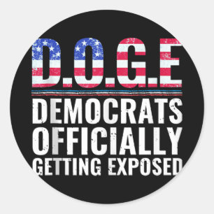 Adesivo Redondo D.o.g. e Democratas Obtendo Tanque Exposto Oficial