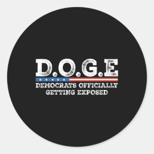 Adesivo Redondo D.o.g.e Doge Departamento De Eficiência Governamen