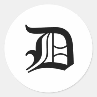 Adesivo Redondo D-text Antigo Inglês