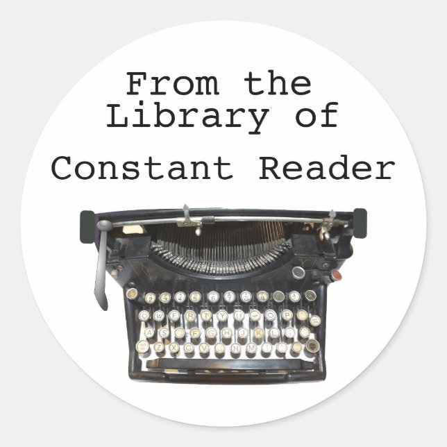 Adesivo Redondo Da Biblioteca De Digitalização De Autocolantes (Frente)