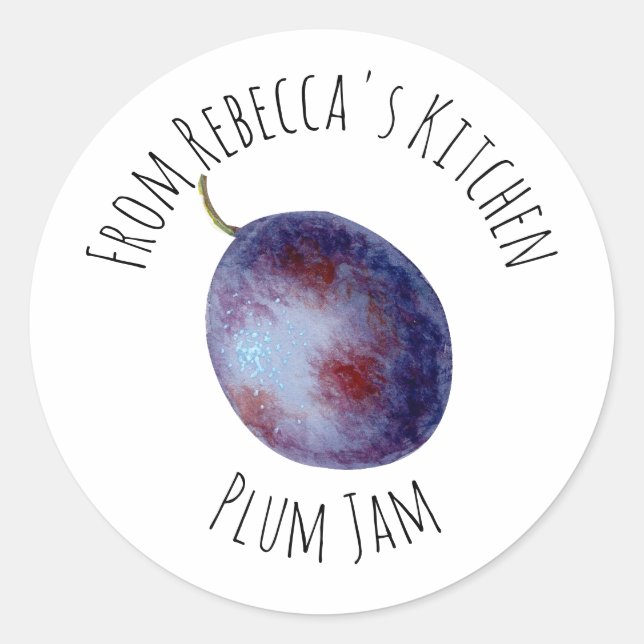 Adesivo Redondo Da Cozinha da Plum Jam   (Frente)