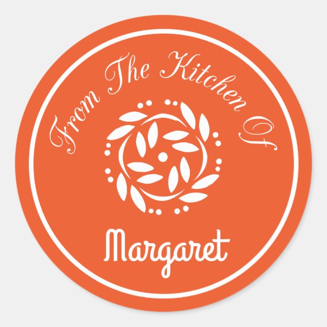 Adesivo Redondo Da Cozinha De (Frente)