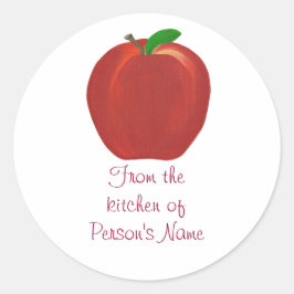 Adesivo Redondo Da cozinha de Apple Jam-Stickers