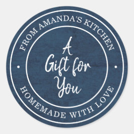 Adesivo Redondo Da Cozinha de Azul