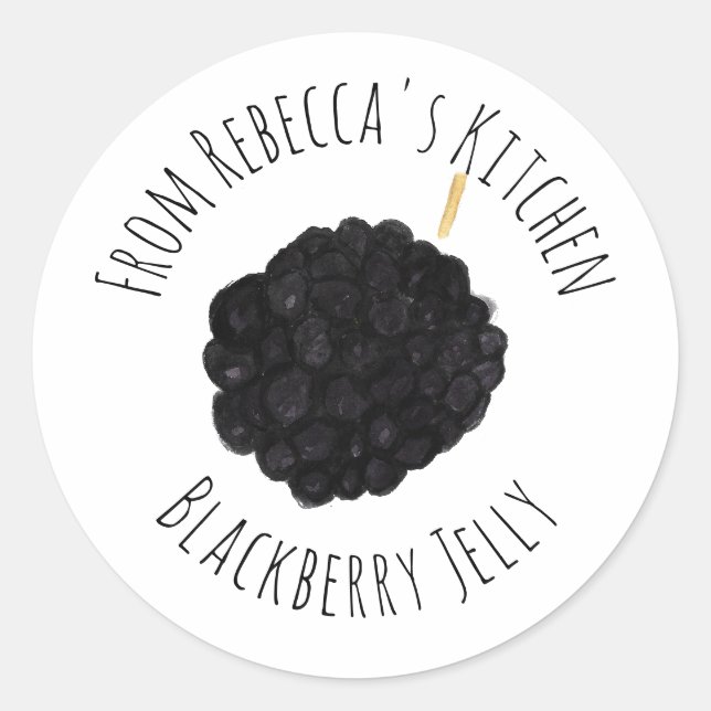 Adesivo Redondo Da Cozinha De Blackberry Bramble Jelly | Emperrame (Frente)