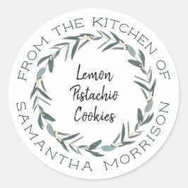 Adesivo Redondo Da Cozinha De | Eucalyptus Wreath Moderno