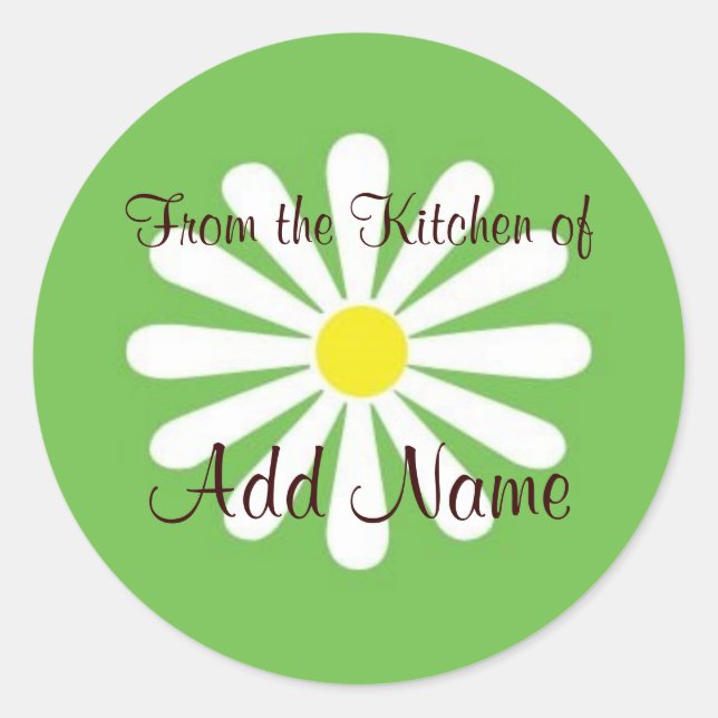 Adesivo Redondo Da cozinha de Lable (Frente)