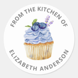 Adesivo Redondo Da Cozinha do Cupcake Pastelaria Cla
