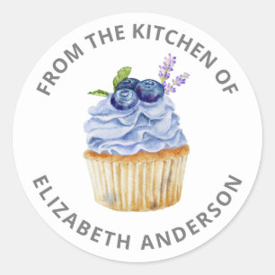 Adesivo Redondo Da Cozinha do Cupcake Pastelaria Cla