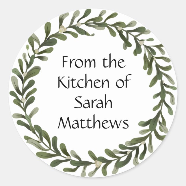 Adesivo Redondo Da cozinha dos autocolantes (Frente)