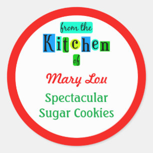 Adesivo Redondo Da Cozinha dos Palitos Verdes