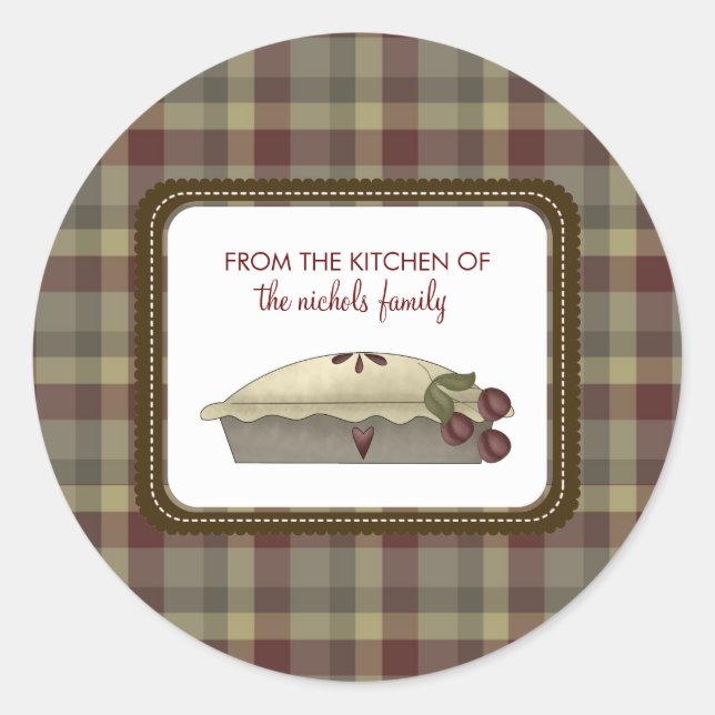 Adesivo Redondo Da Cozinha Dos Pinheiros (Frente)