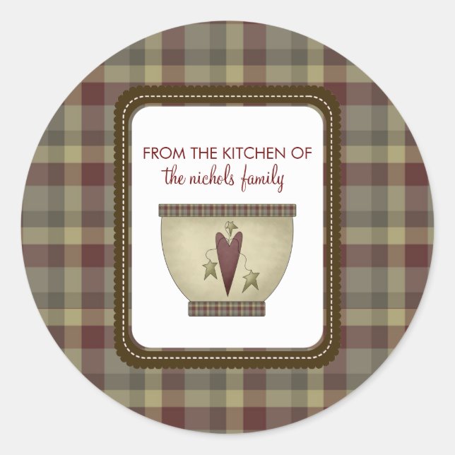 Adesivo Redondo Da Cozinha Dos Pinheiros (Frente)