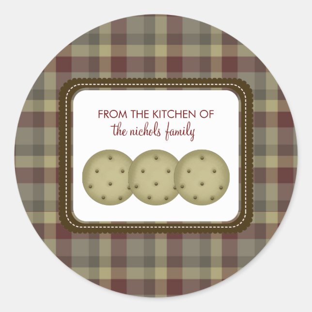 Adesivo Redondo Da Cozinha Dos Pinheiros (Frente)