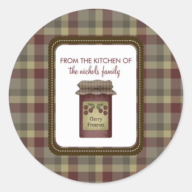 Adesivo Redondo Da Cozinha Dos Pinheiros (Frente)