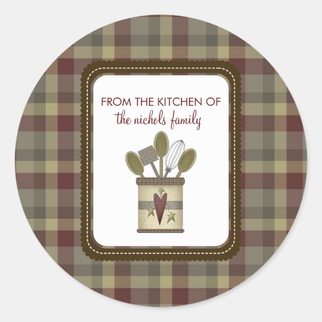 Adesivo Redondo Da Cozinha Dos Pinheiros (Frente)