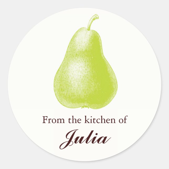 Adesivo Redondo Da cozinha dos rótulos culinários (Frente)