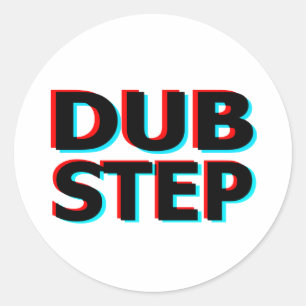 Adesivo Redondo Da etapa sujo do dub de Dubstep balanço baixo do